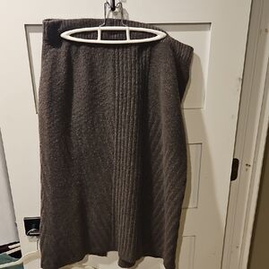 Simply Vera Vera Wang Textured Brown Pencil Skirt